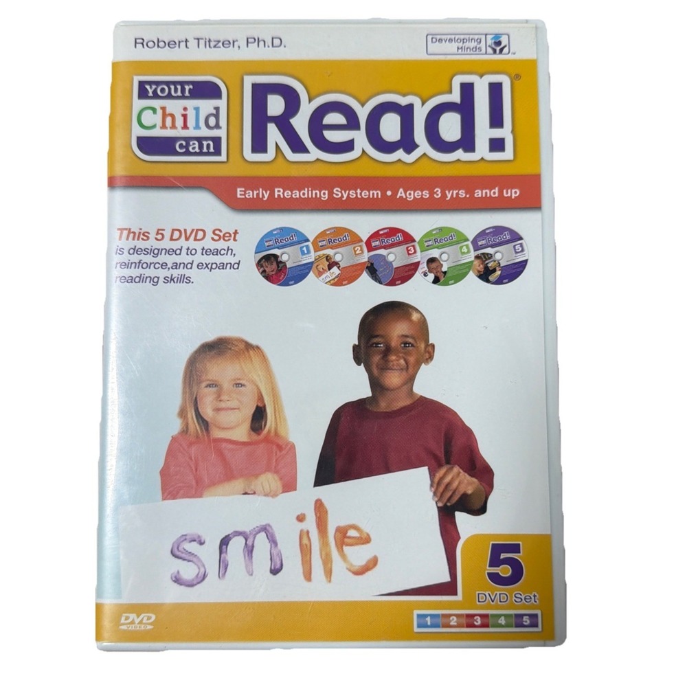 Your Child Can Read 5-DVDs Early Reading System Ages 3+ Robert Titzer Ph.D